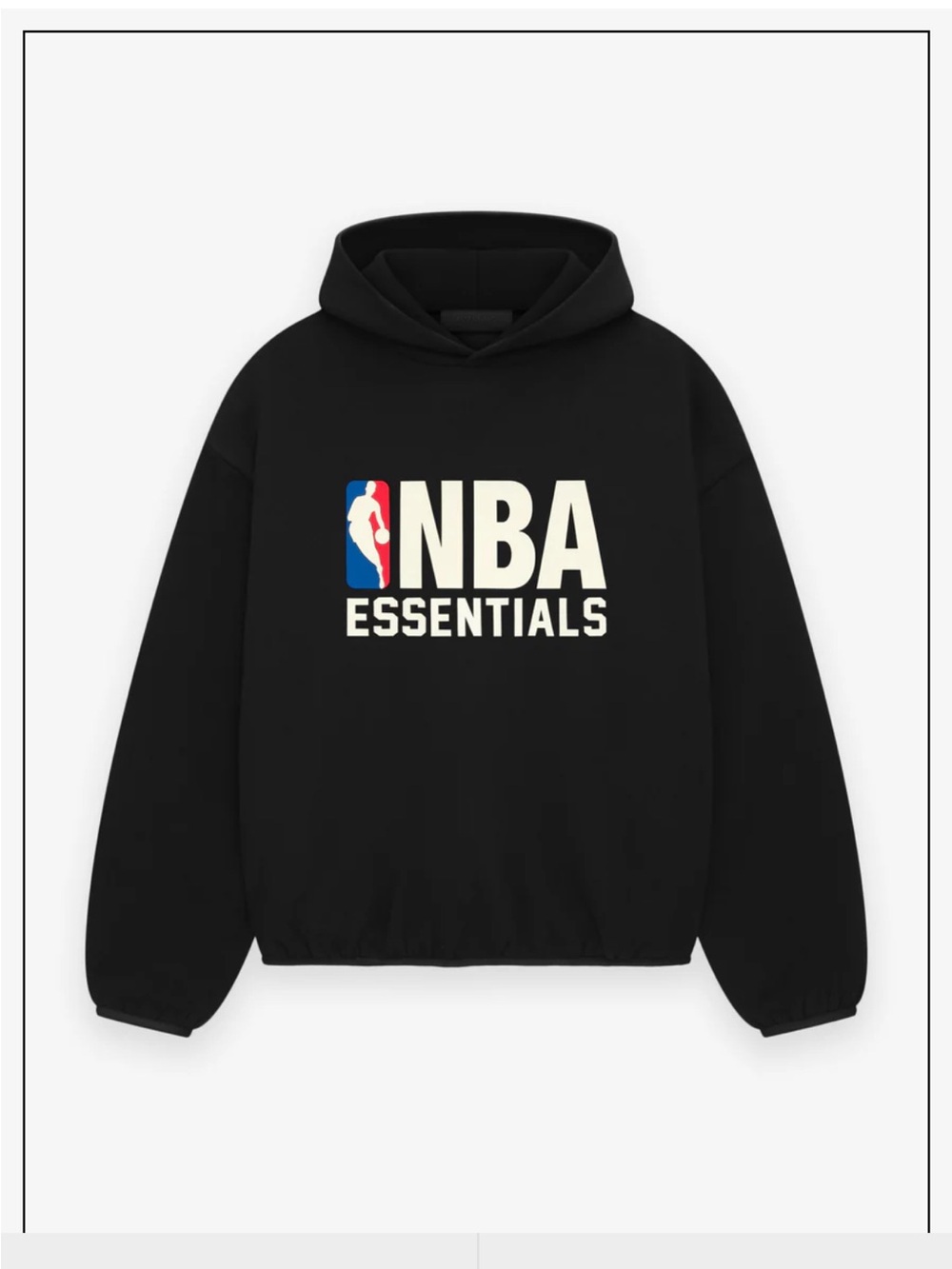 Essentials Black NBA Logo Hoodie